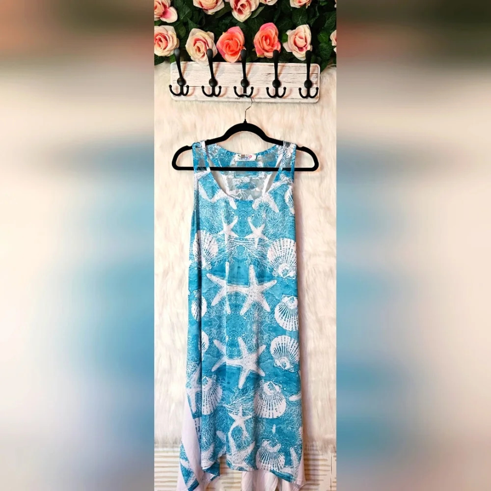 India Boutique Seashells and Lace Racerback Dress